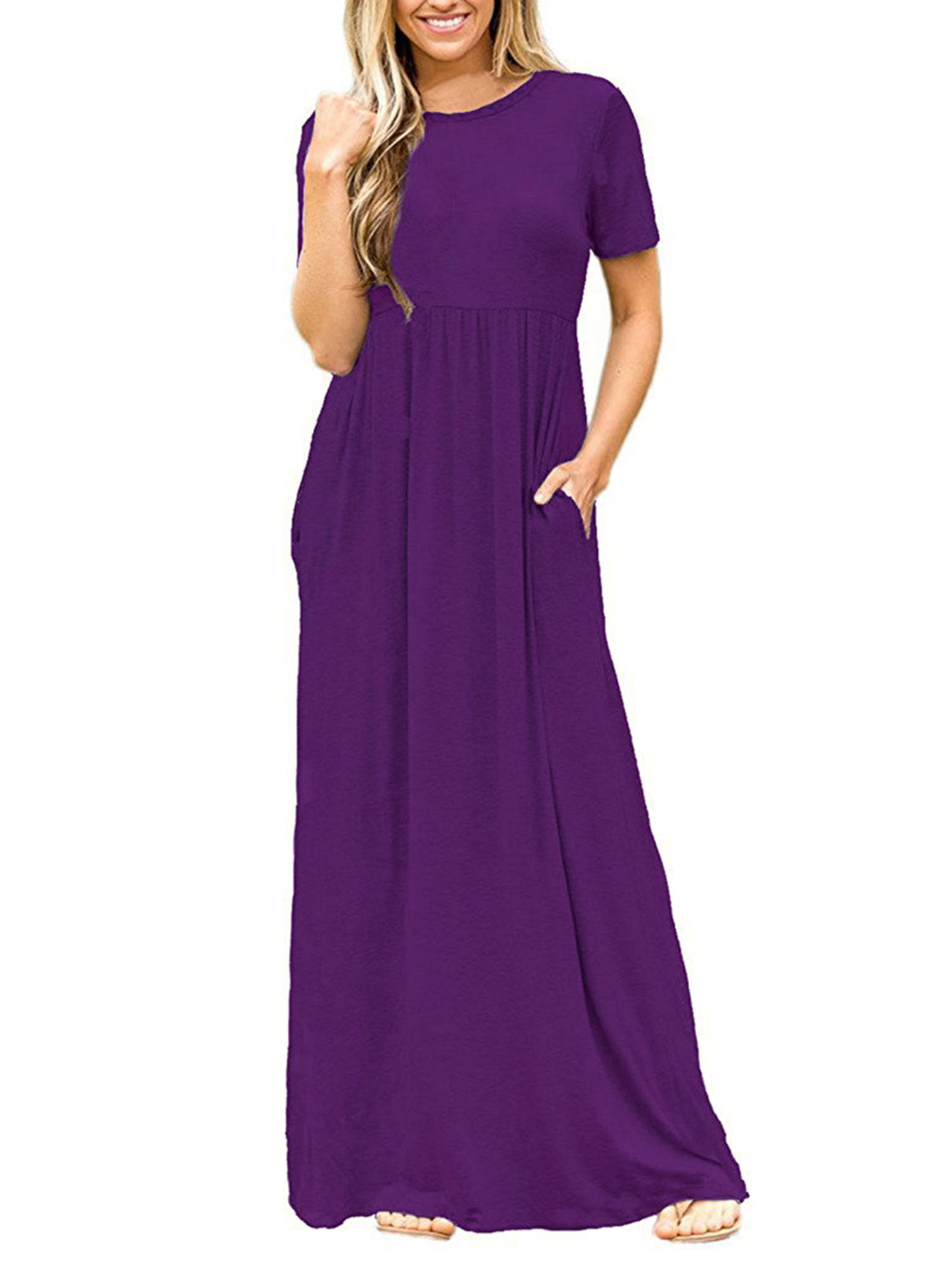 Casual purple Maxi Dress